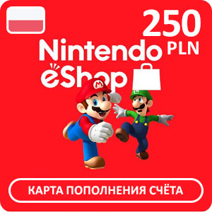 Карта оплаты Nintendo eShop 250 PLN (Польша)