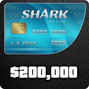 GTA Online - карта пополнения на $200,000 (Tiger Shark card)