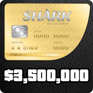 GTA Online - карта пополнения на $3,500,000 (Whale Shark card)