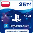 Код пополнения Playstation Store Польша на 25 злотых