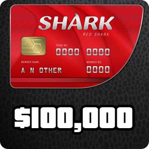GTA Online - карта пополнения на $100,000 (Red Shark card)