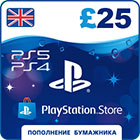 Карта оплаты Playstation Store UK на £25 GBP
