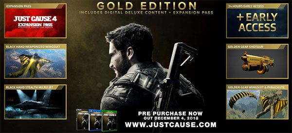 Бонусы Gold Edition для игры Just Cause 4