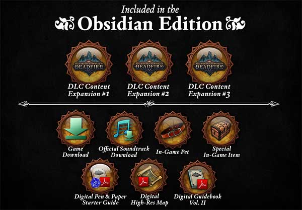 Состав издания Pillars of Eternity 2: Deadfire Obsidian Edition